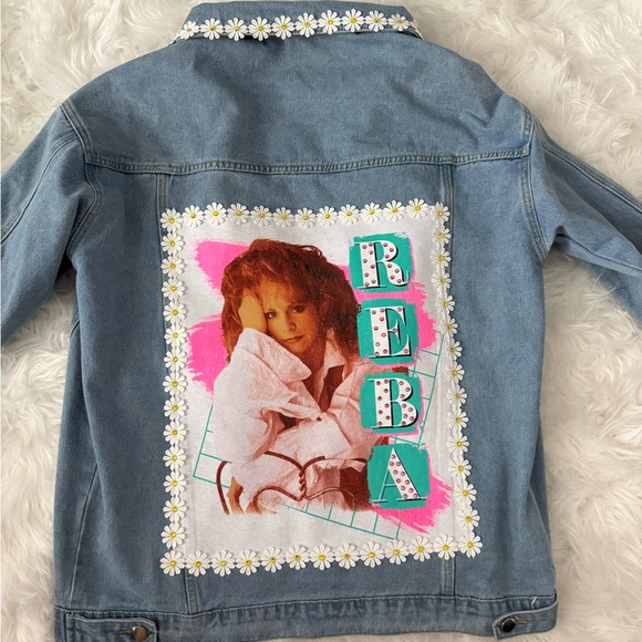 Jackets & Blazers - Reba Graphic Denim Jacket - Kids Blue